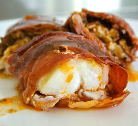 Gebakken zeeduivel met parmaham